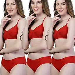 Bra Panty Set Sexy Lingerie Set for Women Pack of 3 Black-image-50