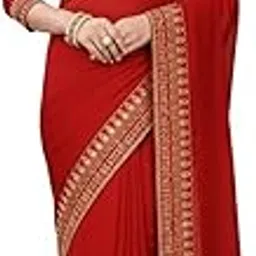 satisabitri fashion Sada Saubhagyavati Bhava Embroidered Lace Border Saree | Traditional Indian Ethnic Wear for Women | 5.5m Saree + 0.8m Blouse-picture-17