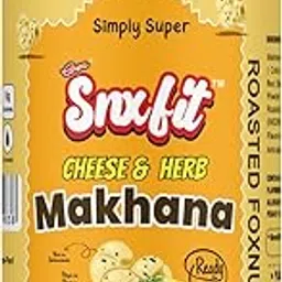 Snxfit Makhana Cheese & Herb Flavored Roasted Foxnuts | Healthy Low Calorie Snack | Gluten-Free & Vegan | Ready to Eat 75g Pack-picture-31