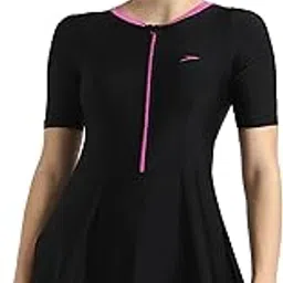 Speedo Women's Swimdress with Boyleg | Swimming Costume Swimsuit | Chlorine Resistance | UPF 40+ Sun Protection | Removable Bra Pads-picture-29