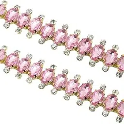 lichts 2 Pieces Diamante Rhinestone Bikini Connectors Shoes Buckle Link Chain for Swimwear Pink-picture-45