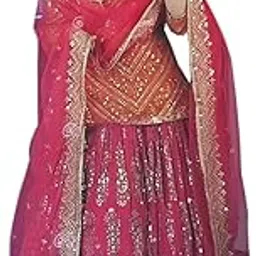 dhrishafashion WOMEN'S Georgette Stiched Dhoti (SF25164ver-XXL SIZE Red)-picture-18