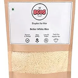 BCOS Better White Rice | Low GI | Diabetic & PCOS Friendly | Clinically Certified Low GI Rice For Diabetics | US FDA Registered | Non GMO | Diet and Diabetic White Rice (1kg)-picture-11