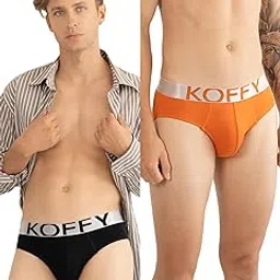 koffy Men’s Flexible Cotton Lycra Brief with Minus Cutting Pouch Design and Moisture-Wicking Features-picture-16