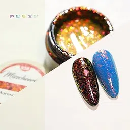 HEAVENGLOW Glitter Gel Nail Polish Aurora Top Coat Platinum for Profession Orange-picture-25