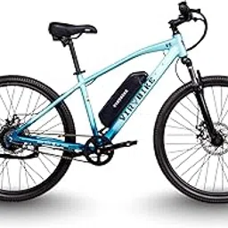 VIR BIKE V1 Electric Cycle (Mint Forrest Green) | Battery Cycle for Adults & Students | 36V Motor, 40 Km Range, Rechargeable E Bike with Disc Brakes (Mint Forest)-image-76