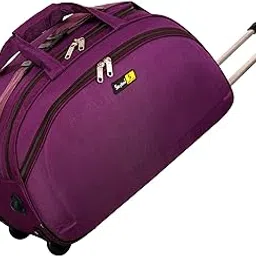 skyline Unisex Luggage Travel Duffel Trolley Bag with 2 Wheels-20 Inch-Purple-picture-52