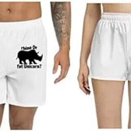 Men and Women Printed Regular fit Casual Polyester Couple White Shorts (ZPOD-0003327-set-L_ms)-picture-38