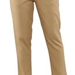 Pure Cotton Regular Fit Solid Cigarette Trousers for Women Casual Office Formal Ethnic Kurti Pants-image-4