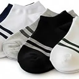 KRISHNA Striped Ankle Socks for Men and Women, Low Cut Cotton Socks (Pack of 3) | Ideal for Gym, Running, Office, Sports,Daily Use For All Season With Premium Colour-picture-53