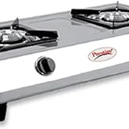 Prestige Gas Stove Two Burner Sakthi|Stainless Steel|Brass Burners|Manual|silver-picture-18