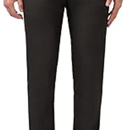 park avenue Men Slim Fit Solid Pattern Poly Rayon Blend Flat Front Formal Trouser-picture-46