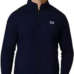 tqh Men Full Sleeve High Neck Zippered Solid Black Sweatshirt-picture-12