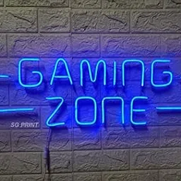 SG PRINT Gaming Zone Neon Signs Gamer LED Neon Light Gaming Zone Neon Sign for Game Room Decor,Play Area, Man Cave,Pub, Gift for Teens, Friends, Boys (Blue)30X12-image-41