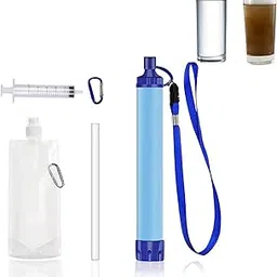Proberos® Portable Water Purifier Set for Camping, Outdoor Survival Gadgets, BPA-Free, Multi Layer Filtration with Straw, Water Bag, Syringe Tool, for Adventure Hiking Camping-image-9