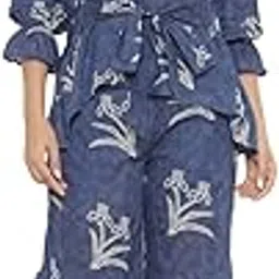 jisora Women's Cotton (Blue) Printed Co-Ordinate & Pyjama Set-picture-39