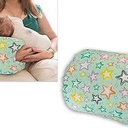 synlark Synlark® Home Cradle Arm Pillow Supersoft Fur, Head Support Pillow, and Nursing Pillow Cozy Travel-Friendly and Machine-Washable Cradle Arm Pillow for Breastfeeding Babies (MultiStar-Green)-picture-30