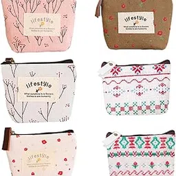 tecokart 6 Pcs Cute Coin Purse for Women - Mini Coin Pouches, Small Pouch for Coins, Multi-Color Small Coin Pouch for Women, Portable Small Coin Purse for Kids and Adults Daily Use-picture-44