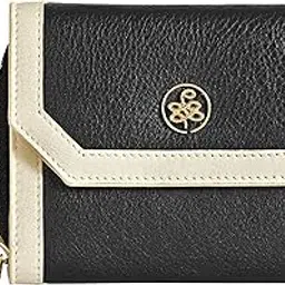 eske Roxane, The Zip-Around | RFID Leather Wallet for Women | Expandable Design with 7 Card Slots, ID Slot, Cash Compartments & Zip Pouch | Compact Colorblock Purse for Daily Use (Black Vanilla)-picture-41