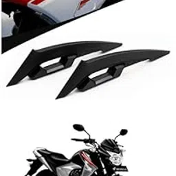 LOVMOTO Universal Motorcycle Side Winglet Aerodynamic Wing Spoiler Helmet Fairing Winglets Side Spoiler Deflector Air Wing Kit for Motorbike Bikes (Black) Comfortable with Cb Uni-Corn Dazz-ler-image-11
