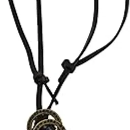 BULLET FAITH - Titanium Steel Gold BULLET Pendant with Adjustable Pure Leather Cord Necklace for Men & Boys-image-63