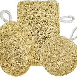 EcoUT Natural Sun-Dried Loofah Bath Sponge & Scrubber | Organic Body Exfoliator for Men & Women (Pack of 3)-picture-47