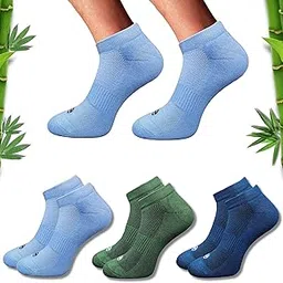 ecosync Premium Bamboo Unisex Socks - Low Cut (Set of 3: Sky Blue + Olive + Navy) | 88% Bamboo Fabric, Anti-Bacterial, Breathable, Soft, Seamless Design.-picture-50