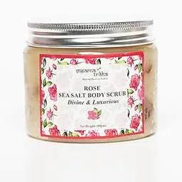 Suparna Trikha Rose Sea Salt Scrub | Natural Exfoliator with Rose Oil & Petals | Detoxifies, Smoothens & Softens Skin | With Coconut, Sesame & Rice Bran Oils – Natural Body Polish - 300gm-image-51