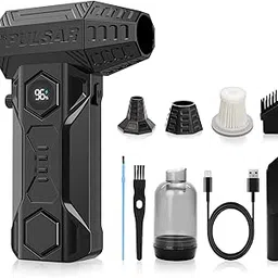 Compressed Air Duster, 180000RPM Electric Air Duster with Vacuum, Rechargeable Cordless Air Blower Cleaning Kit with Brushless Motor for Computer Keyboard Home Car Outdoor Dust Removal-picture-17
