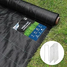 MAHIRA Premium Landscape Fabric,1m x 10m Garden Weed Barrier, Durable & Heavy Duty Weed Block Garden,Agriculture, Outdoor, Easy Setup & Super Weed Control, Eco-Friendly with 25 U-Shaped Securing Pegs-picture-15