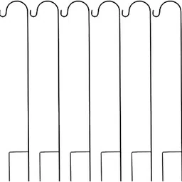 UPKOCH Shepherd Hooks Garden Planter Stakes Hanging Plants Basket Hanger Bird Feeder Pole Rust Resistant Plant Hanging Hooks for Plants Lights Lantern Flower Basket 6pcs-picture-26