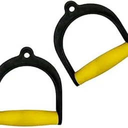 Fitness Gali Single Cable Cross D Handle with Rubber Grip, Attachment for Professional Pulley Machines (Imported Black)-picture-18