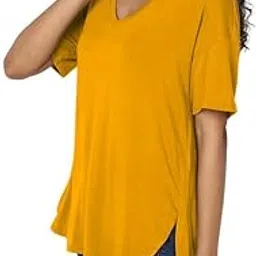 sohot Pure 100% Cotton Oversized Loose Baggy Fit Round Neck with Drop Shoulder Half Sleeves Boyfriend T-Shirt Combo for Women & Girls VS9-picture-18