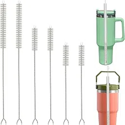 6Pcs Straw Cleaner Brush, 3-Size Extra Long Drinking Straw Cleaning Brush for Stanley Mug 1 Liter, 900ml, 600m, 400mll,10mm Wide Straw Cleaner Brush for Water Bottle, Glass Silicone Metal Straws-picture-55