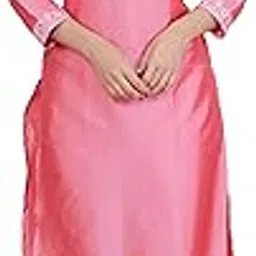 AIMIN Enterprises Women's Satin Embroidered Printed Straight Kurti-image-2