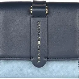 tommy hilfiger Wallet for Women, Donella, Flap Wallet with Sling, Navy+Blue-picture-33