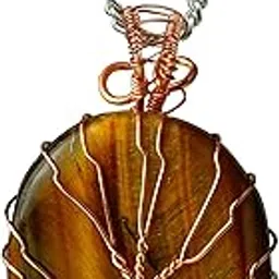 remedywala Charged Energized Natural Gemstone Tree of Life Pendant with Metal Chain | Reiki Healing and Pendant for women and men-picture-45