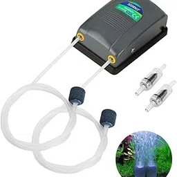 VAYINATO Sobo Sb-648 Dual Outlet Silent Aquarium Qxygen Pump With Free 3 Meter Air Tube, 2 Air Stone And 2 Check Valve|Power : 5W|Output : 2 * 4L/Min|Pressure : 2 * 0.02Mpa-picture-19