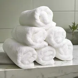 HEELIUM Bamboo Hand Towel | Ultra Absorbent & Anti-Bacterial | 3X Softer Than Cotton Towels | 65 X 40 cm - 600 GSM | Pack of 6 - White-image-6