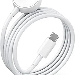 COKOEYE Magnetic Watch USB Type C Charging Cable Compatible with IOS Watch Charger Fast Charging Cable iWatch Series Ultra 10 9 8 7 6 5 4 3 2 SE/2, Wireless Magnetic Charging Cord (3.3ft/1m)- White-image-56