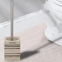 Obsessions Polyresin Toiletbrush with Holder, Brown-image-2