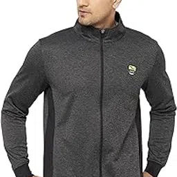 glito Polyester Solid Sporty Panel Activewear Upper Jacket for Men | High Neck | Regular Fit | Full Sleeve | Casual Sports Jackets | Ideal for Mild Winter Weather-picture-12