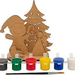 GreyArt DIY Christmas Wooden Painting Set for Kids – Easy to Assemble Christmas Craft Kit| Includes Paints & Brush | Holiday Art & Decoration Activity for Kids (Style-2)-picture-17