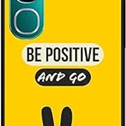 NDCOM for Vivo Y300 Back Cover | Premium Vivo Y300 Cover | Stylish Protection for Vivo Y300 5G Back Cover Be Positive and Go Printed Metal Case-picture-20