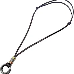 5xVintage Pendant Leather Double Circle Rope Hang Glasses Holder Necklace | Vision Care-image-1