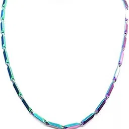 Aadishree Dazzling (Gold & Mixed Color) Solid Titanium Plated SS Chain For Men Titanium Plated Aluminum Chain-picture-35
