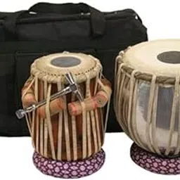 Sai Musical Tabla Drum Set, Iron,Sheesham Dayan With Hammer & Cushions With Bag-image-37
