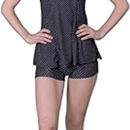 keepfit Women's Racerback Padded Swimsuit Frock Style top and Boyshorts |Swimming Suit for Women-picture-46