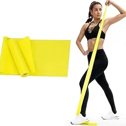 GymWar 1 Psc Resistance Bands for Women & Men, Strength Training, Yoga & Home Workouts, Latex-Free Elastic Exercise Bands (Yellow)-picture-26