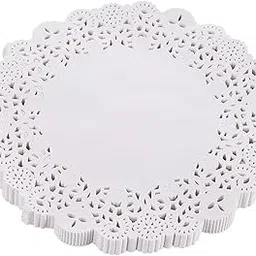 SMARTBUYER White Paper Lace Doilies - 12.5 inch Disposable Paper Placemats for Baked, Grilled, Fried Food,Tableware Decoration (100 pc)-picture-18